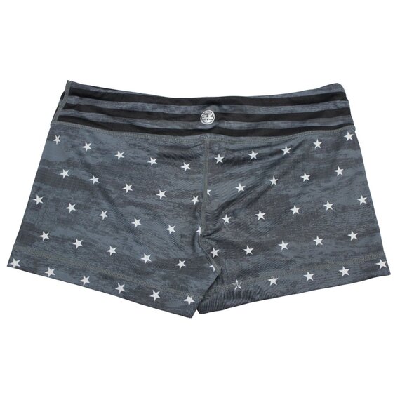 IAB Mfg women's 3 in no-ride patriotic stars athletic gym workout shorts - Picture 2 of 10